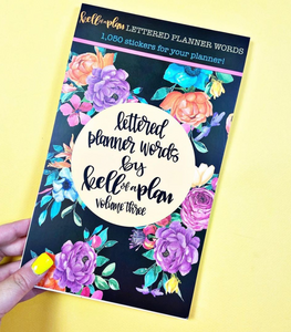 Hand Lettered Planner Words Sticker Book by Kellofaplan- Volume 3 Colorful Words